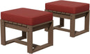 Natural Cedar Outdoor Ottomans With Removable Cushions