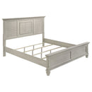 Franco Wood Eastern King Panel Bed Distressed White