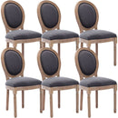 French Country Oak Upholstered Dining Chairs Set Of 6