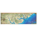 Oriental, NC Map Home Decor Art Print on Real Wood