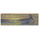 Ft. Myers Beach Swimming Dolphin Home Decor Art Print on Real Wood