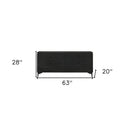63" Black Six Drawer Double Dresser