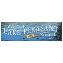 Welcome to Lake Pleasant Water Home Decor Art Print on Real Wood