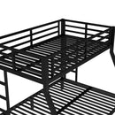 Metal Twin over Full Bunk Bed for Teens and Adults,Space-Saving/Noise Reduced/No Box Spring Needed, Black