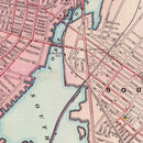 Vintage Map of Boston, Massachusetts 1897