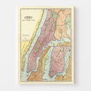 Vintage Map of New York City, New York 1897
