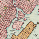 Vintage Map of New York City, New York 1897
