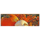 Orange and White Pumpkins Home Decor Art Print on Real Wood