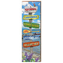 Georgia Lake Directional Sign Home Decor Art Print on Real Wood