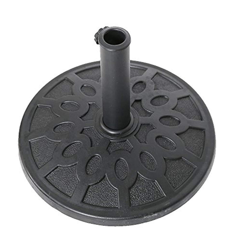 17-Inch Round Heavy Duty Outdoor Patio Umbrella Base Stand, Black