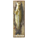 Lake Martin Hanging Bass Alabama Home Decor Art Print on Real Wood