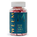 WEEM Hair Skin and Nails Gummies - Supports Healthy Hair - Vegan biotin Vitamins for Women & Men Supports Faster Hair Growth, Stronger Nails, Healthy Skin, Extra Strength (1)