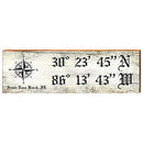 Santa Rosa Beach Florida Latitude Longitude Home Decor Art Print on Real Wood