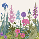 Elegant Wildflowers on White Background Wallpaper Chic