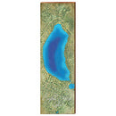 Eagles Mere Lake Map Home Decor Art Print on Real Wood