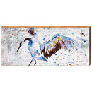 Water Color Heron Home Decor Art Print on Real Wood