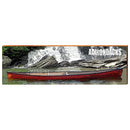 Red Canoe in The Adirondacks Home Decor Art Print on Real Wood