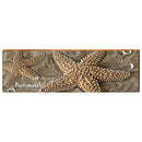 Portsmouth New Hampshire Starfish Home Decor Art Print on Real Wood