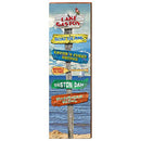 Lake Gaston Lake Directional Home Decor Art Print on Real Wood