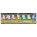Lake Holcombe Colorful Adirondack Chairs | Wall Art Print on Real Wood
