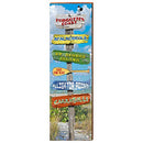 Forgotten Coast Directional Sign Home Decor Art Print on Real Wood