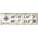 Seagrove Beach Latitude Longitude Sign Home Decor Art Print on Real Wood