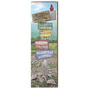 Smoky Mountains Directional Sign Home Decor Art Print on Real Wood