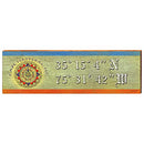 Cape Hatteras Latitude Longitude Sign Home Decor Art Print on Real Wood