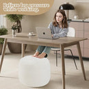 Stuffed Round Pouf Ottoman, 20"x15" Corduroy