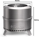Pluto R19-SS Smokeless Outdoor Fire Pit -  Stainless Steel