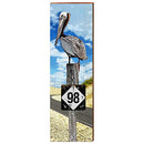 Florida Highway 98 Coastal Sign Home Decor Art Print on Real Wood