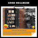 Black Locking Storage Cabinet With Shelves Heavy Duty