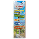 Astoria Beach, Oregon Wooden Sign | Wall Art Print on Real Wood