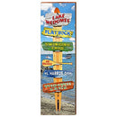 Lake Wedowee, Alabama Directional Wooden Sign | Wall Art Print on Real Wood