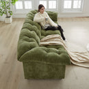 99.2' Chenille Modern Comfort Deep Seat Sofa, Upholstered Fluffy Cloud Sofa Suitable for living rooms, bedrooms, offices and apartments, Green