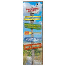 Treasure Coast Beach Directional Sign Home Decor Art Print on Real Wood