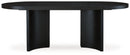 Rowanbeck - Oval Dining Room Table - Black
