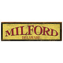 Milford, Delaware Home Decor Art Print on Real Wood