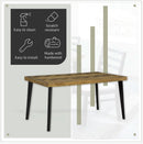 Blondon 60 Inch Solid Wood Dining Set Brown Finish Durable Construction