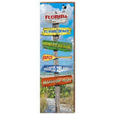 Florida Hot Spots Beach Signs | Wall Art Print on Real Wood