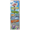 Bass Country Lake, Illinois Wooden Sign | Wall Art Print on Real Wood 