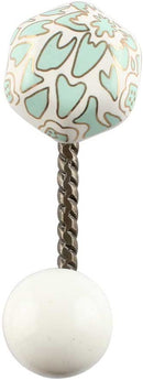 Mascot Hardware Hexagon Ceramic 3-7/9 in. Pink & Gold Single Hook