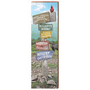Great Smoky Mountains Directional Sign Home Decor Art Print on Real Wood