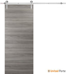 Planum 0010 Ginger Ash Barn Door and Silver Rail