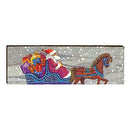 Santa's Pony Sleigh Home Decor Art Print on Real Wood