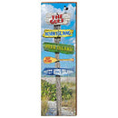 The Gulf Mississippi Beach Directional Home Decor Art Print on Real Wood