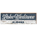 Lake Wedowee Alabama Two Tone Home Decor Art Print on Real Wood
