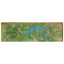 Dale Hollow Lake Horizontal Map Home Decor Art Print on Real Wood