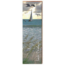 Lake Okoboji Sea Gull and Sailboat Home Decor Art Print on Real Wood