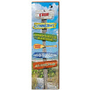 Erie Ohio Beach Directional Home Decor Art Print on Real Wood